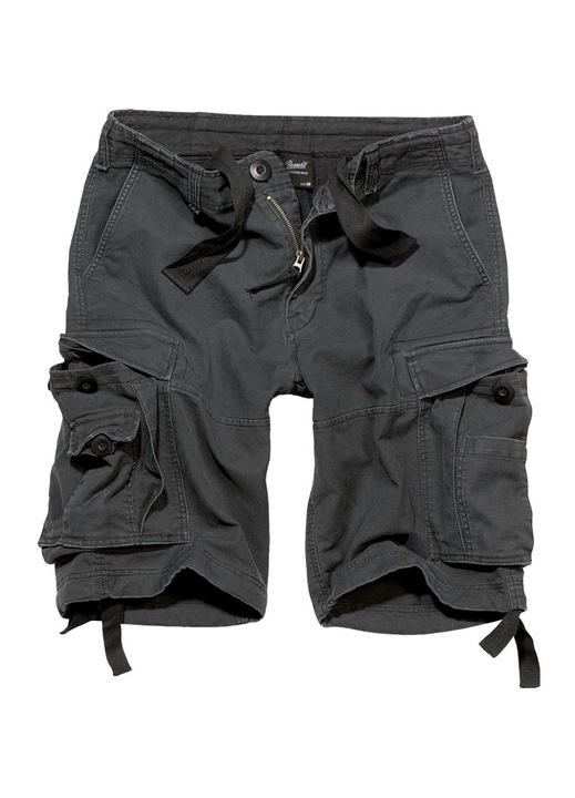 Pantaloni scurti barbati Brandit Bermuda, bumbac gros, croiala clasica, negru, S INTL