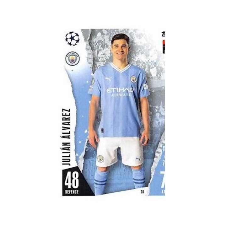 Настолна игра, Topps, Match Attax 2023/24, Julian Alvarez, базова карта