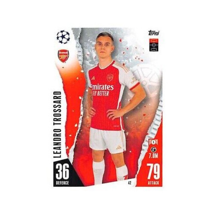 Настолна игра с карти, Topps, Match Attax 2023/24, Леандро Тросар, Арсенал