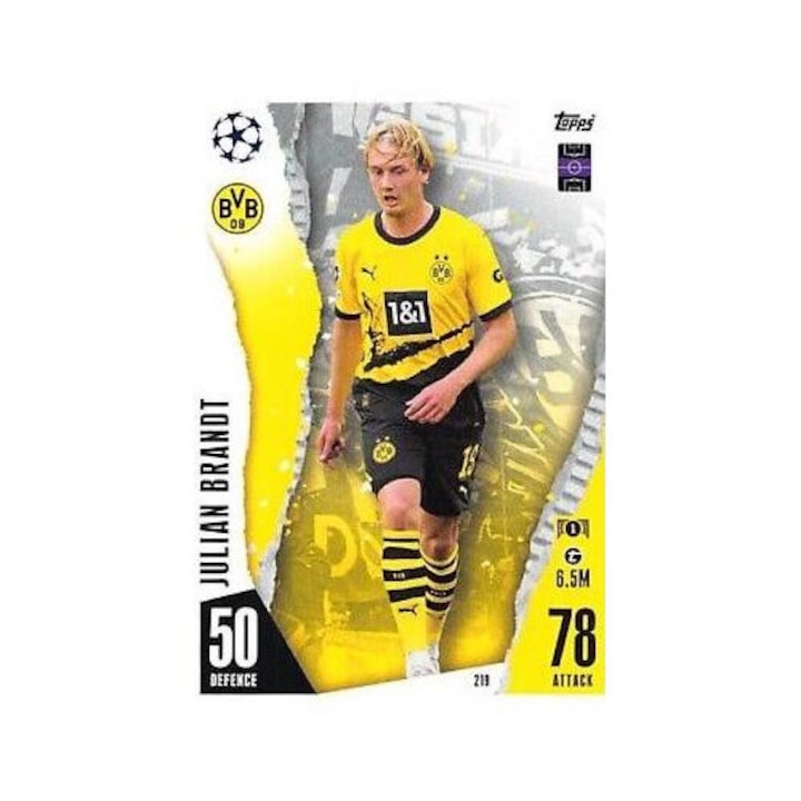 Match Attax 2023/24 219 Колекционерска карта на Джулиан Бранд, Topps