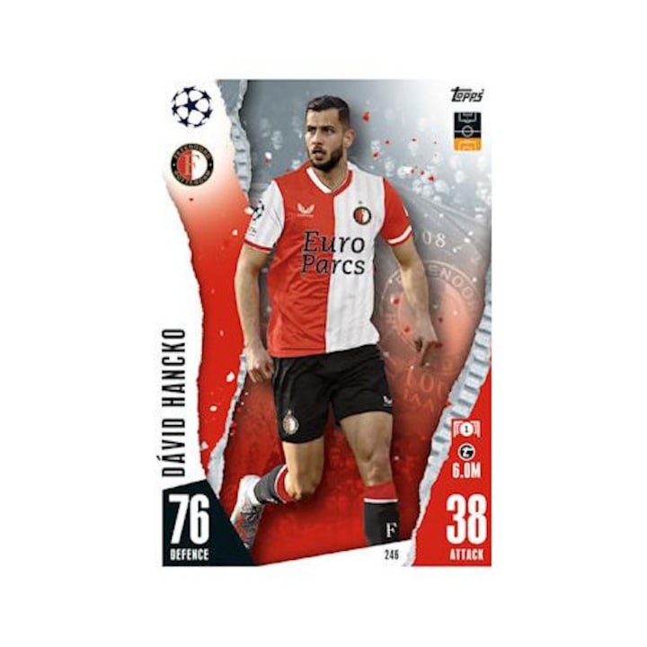 Настолна игра с карти, Topps, Match Attax 2023/24, Давид Ханко, Фейенорд