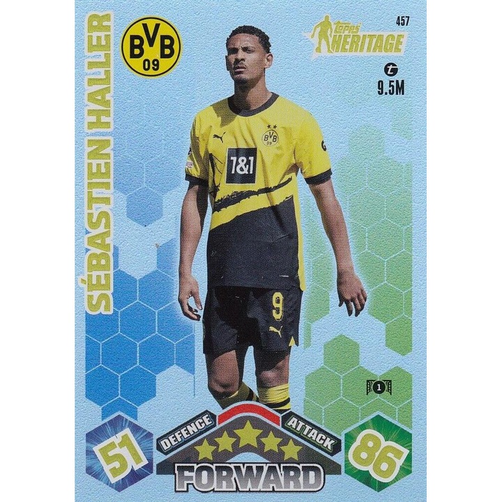 Topps Match Attax társasjáték 2023/24 457 Sebastian Haller, Borussia Dortmund