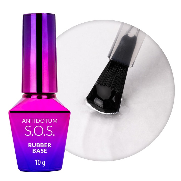 Gumi alap rugalmas körmökhöz, manikűrhöz, pedikűrhöz, díszítések rögzítéséhez, SOS Antidotum MollyLac 10 g
