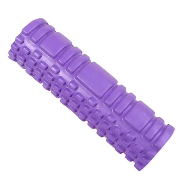 Rola masaj pentru fitness si yoga, din spuma, mov
