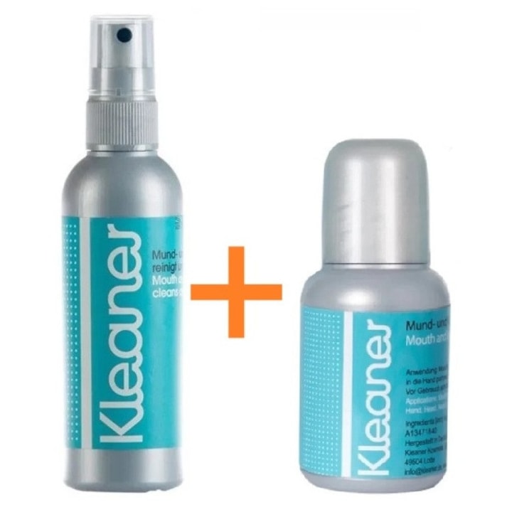 Set Kleaner Spray Kleaner apa de gura 100ml + Flacon Kleaner apa de gura 30ml igiena orala