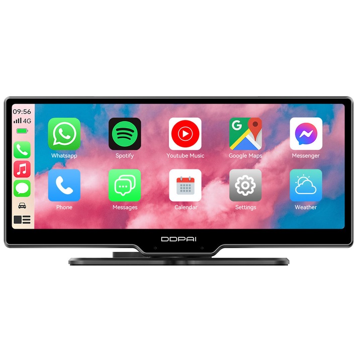 DDPAI M5S autórádió, autós felvevő, 8" 9" képernyő, 1440p kamera, Bluetooth 5.0, 5 GHz-es WiFi