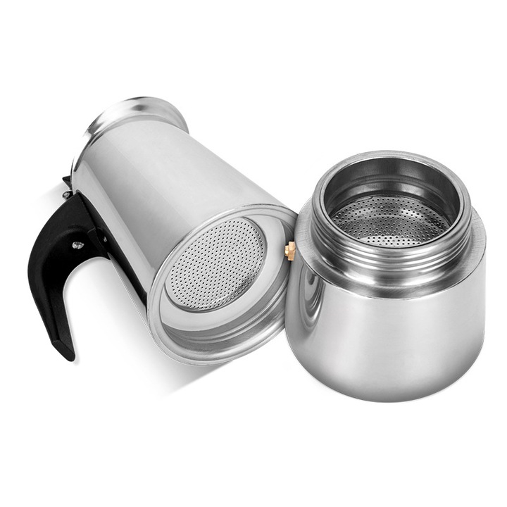 Espressor Moka italian inox 200ml 2-4-6-9-12 cani pentru aragaz