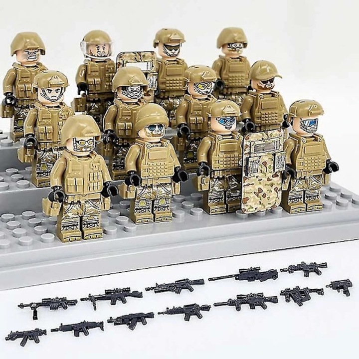 Set 12 figurine militare camuflaj cu arme, mini soldati