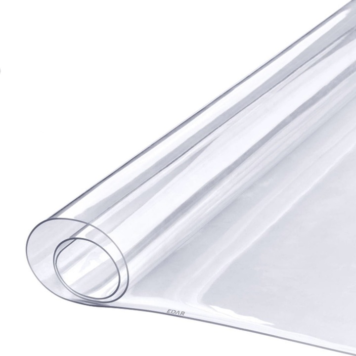 Folie Protectie Mobila EDAR, Autocolanta, Transparenta Si Lucioasa, Anti-Zgarieturi, Pentru Masa Si Blat, Rola 60 x 300 cm