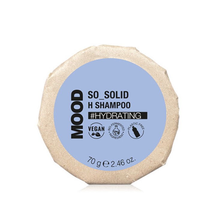 Sampon solid hidratant Mood, 70g, alb, compact