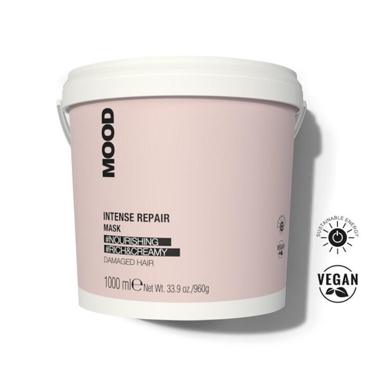 Masca de par Intense Repair Mood, 1000ml, pentru par uscat si deteriorat, vegan