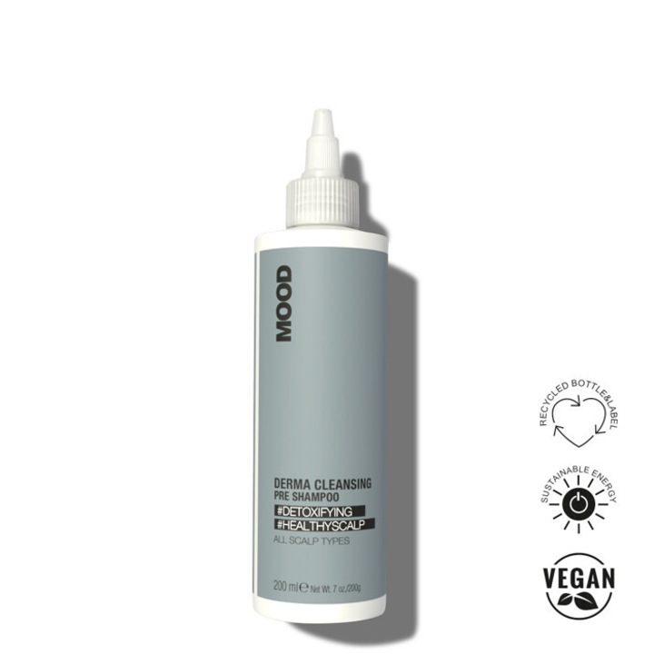 Sampon de par pre-curatare Derma Cleansing, Mood, 200ml, anti-matreata, cu carbune de bambus