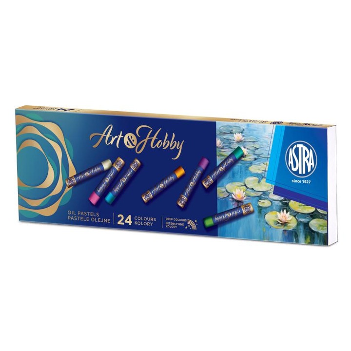 Set 24 creioane cerate, ASTRA, Multicolor