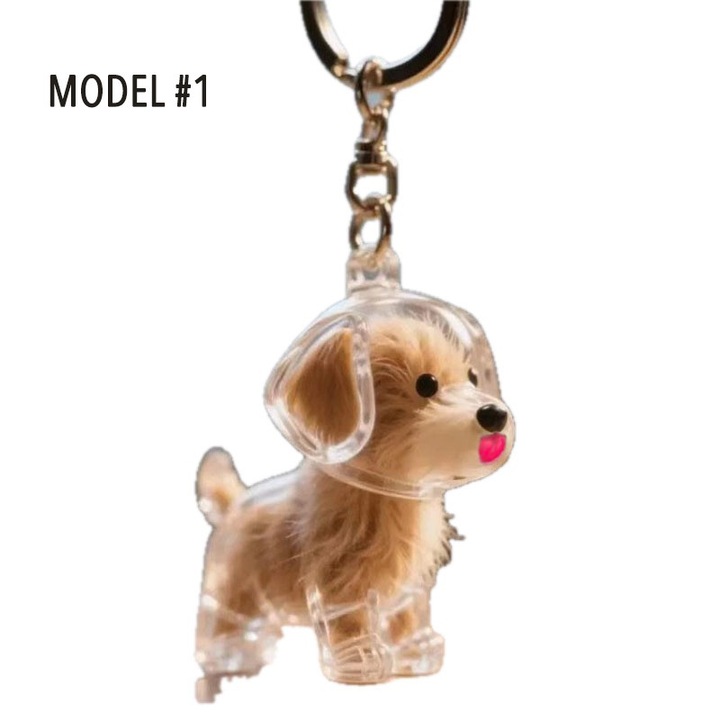 Breloc organizator pentru blana caini, transparent, 70x20mm