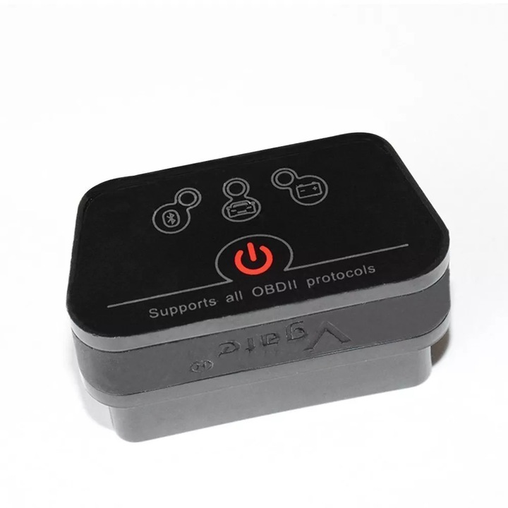 Автомобилен тестер iCar2 Bluetooth 4.0 OBD2, четец на автомобилни кодове, черен, компактен размер