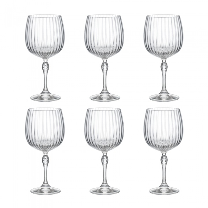 Set 6 pahare cocktail Bormioli Rocco America Gintonic, 745ml