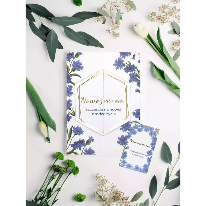 Felicitare A5 HENRY cu biletel si envelopa, roz, text de urari, set