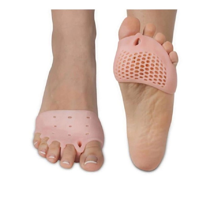 Set 2 bucati corectoare de pozitie pentru degetele de la picioare, LRTM, eficiente in protejarea monturilor, marime universala, silicon moale, nude