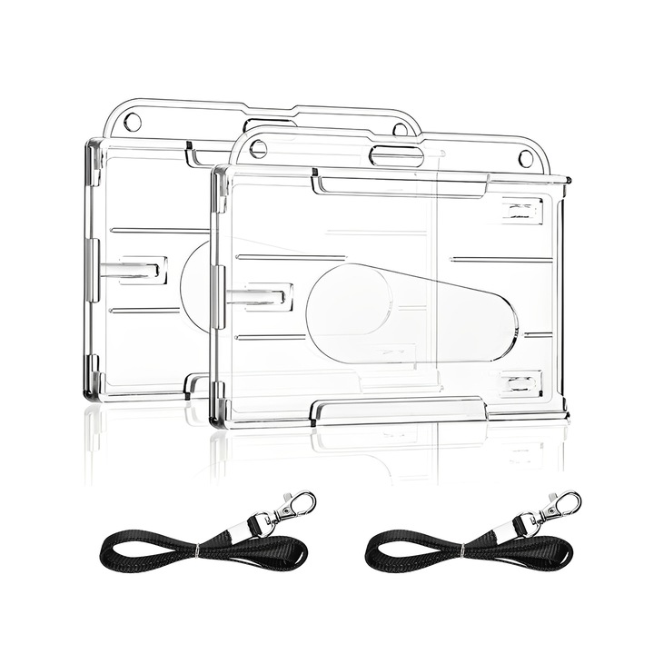 Suport ecuson orizontal rigid set 2 buc TREXORA transparent 7x9cm