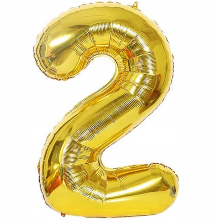 Fólia lufi, "2"-es szám, arany, a második évfordulóra