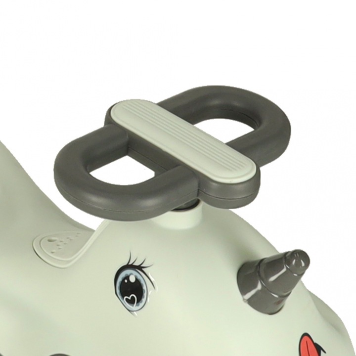 Quad Ikonka PlasmaCar Swing FIX S1, gri, scaun confortabil, roți cu lumini, dimensiuni 75x65x28cm