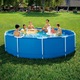 Басейн с метална рамка, 13 000 литра, с филтърна помпа, стълба, аксесоари включени, 457 x 91 см, син