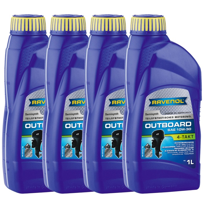 Pachet 4 litri ulei Ravenol 4T Outboardoel 10W30