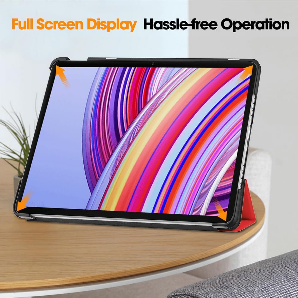 Husa Sigloo pentru tableta Xiaomi Redmi Pad Pro 12.1", Piele Ecologica, Antisoc, Rosu
