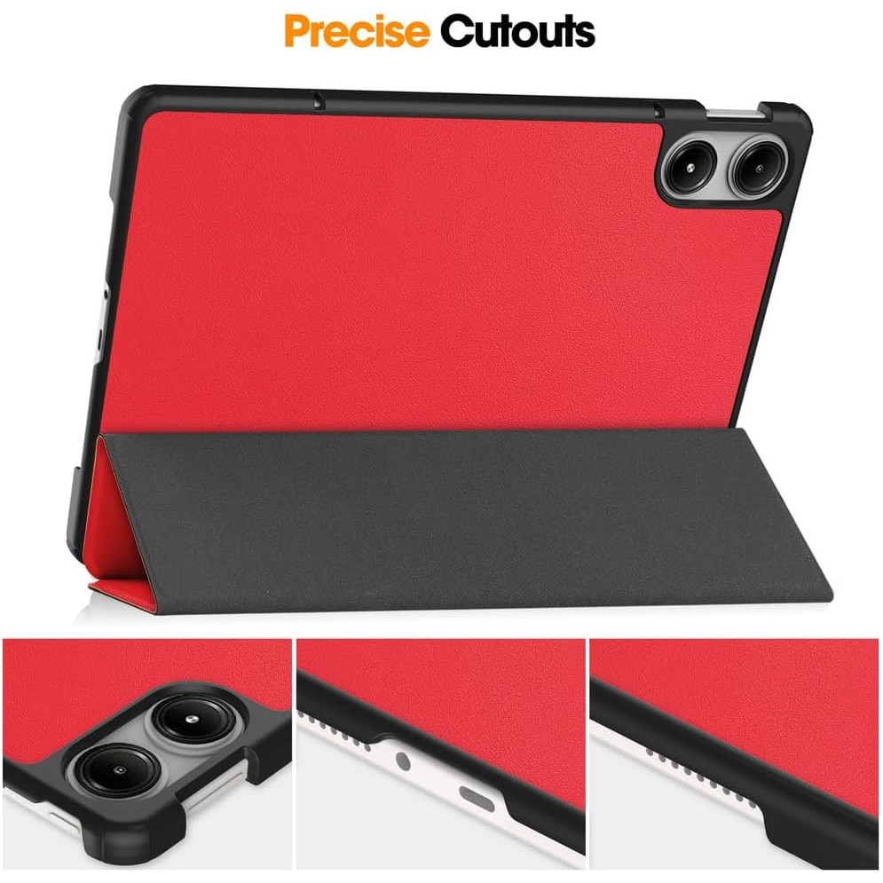 Husa Sigloo pentru tableta Xiaomi Redmi Pad Pro 12.1", Piele Ecologica, Antisoc, Rosu