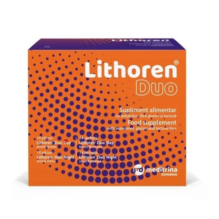 Lithoren Duo cu aroma de citrice, 28 de plicuri, Meditrina