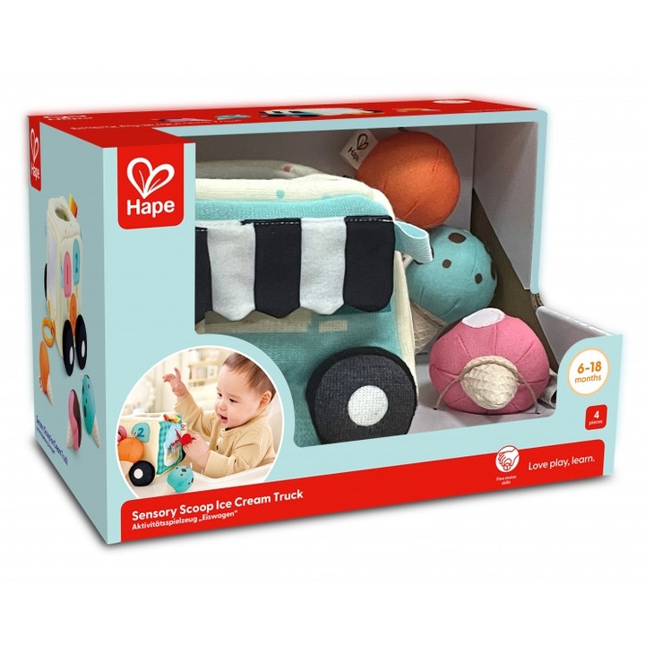Puha érzékszervi játék, Hape, Fagylaltos kocsi