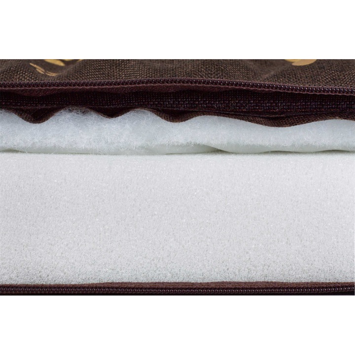 Culcus caini, patut caine talie mare, moale, impermeabil, perna si husa detasabile, saltea caini se poate spala la masina, maro, M, 58x47 cm