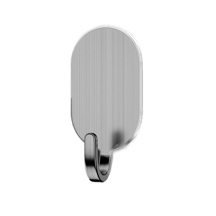 Cuier autoadeziv pentru bucatarie si baie, din otel inoxidabil, se monteaza pe pereti netezi si rezistenti, spatele usilor, rezistent la umiditate, Set 5 ， argintiu