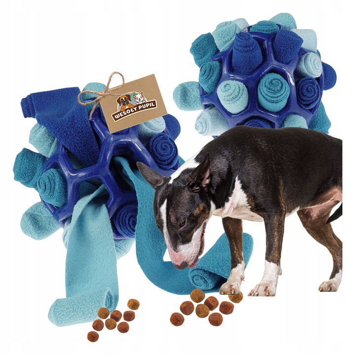 Jucarie educativa pentru caini Wesolypupil, 21x21cm, albastru