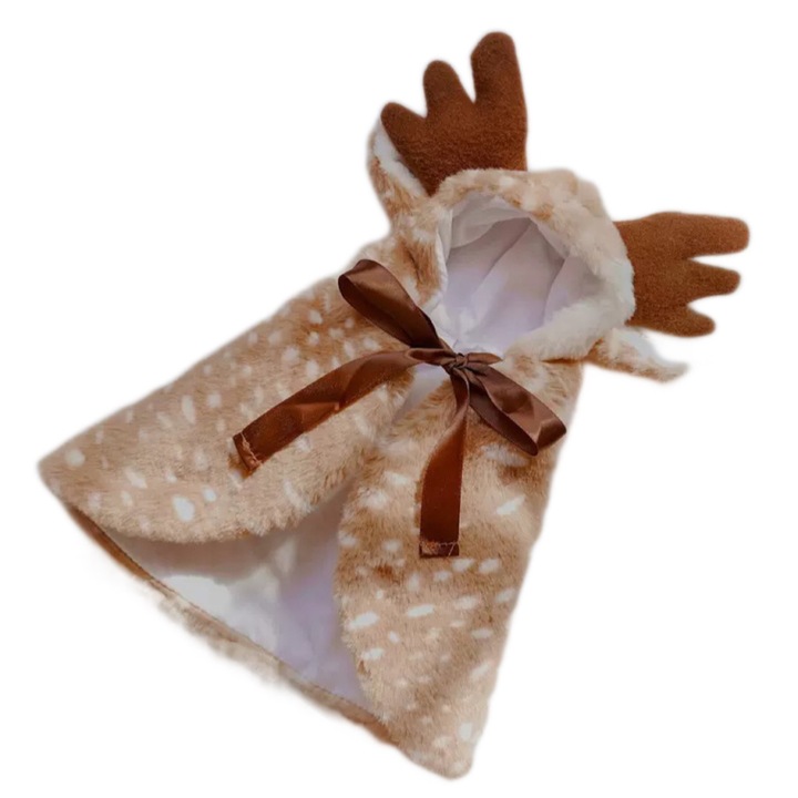 Omelivon Christmas pet dog clothing, elk cloak, dog cat clothing, cat transformation outfit, hat accessories, supplies