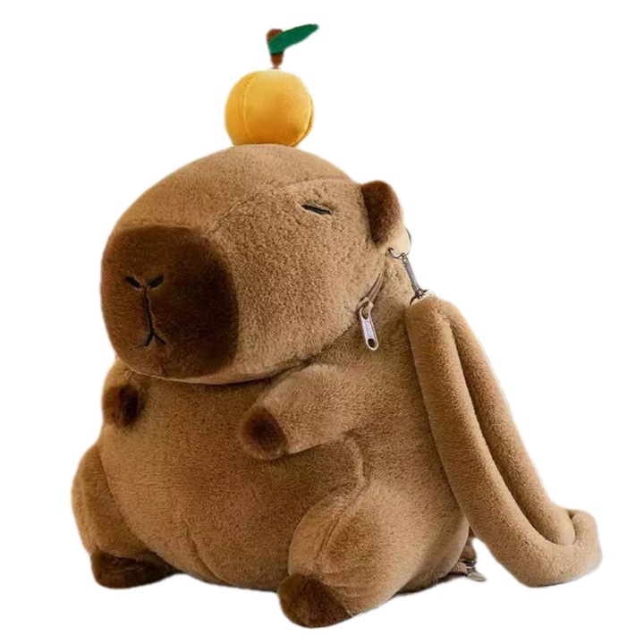 Omelivon plüss játék hátizsák, 35cm, barna, nagy kapacitás