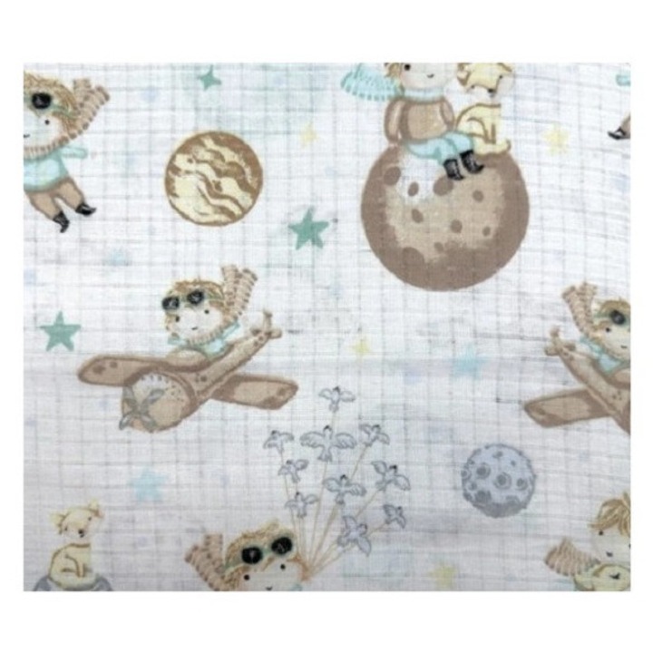 Муселинова пелена принт, Galix, 80/80см, За многократна употреба, Малкият принц