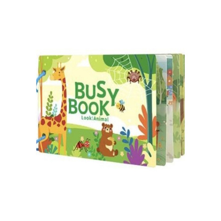 Carte Interactivă pentru Copii, Omelivon, Ed. Animale, Sigură, 21x14cm