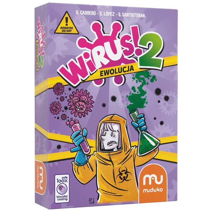 Társasjáték, MUDUKO, Wirus 2. Evolúció, 35 kártya, többszínű