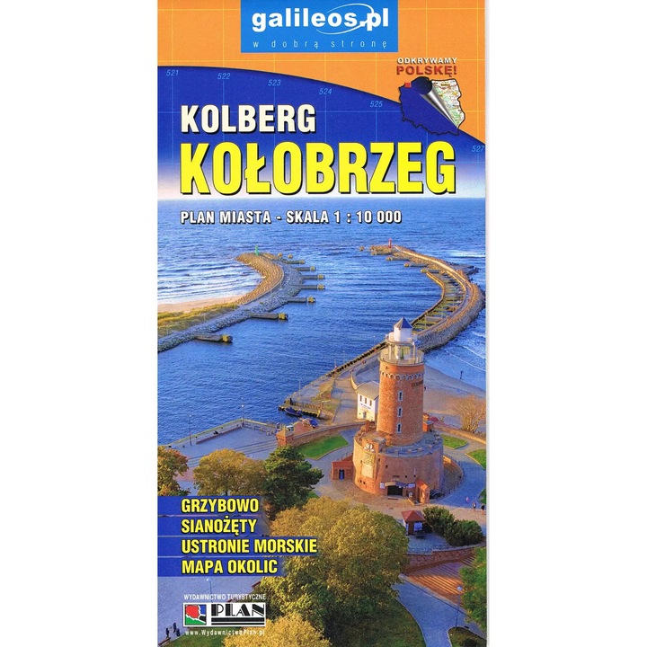 Harta Kolobrzeg/Ustronie Morskie 1:10 000, Plan, 2024