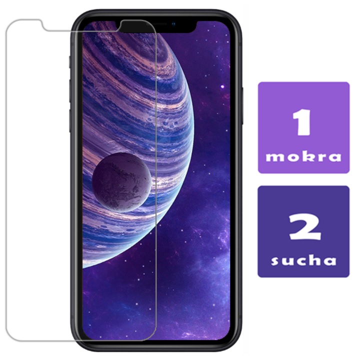 Szklo hartowane Co2 TriP Shield iPhone XR/11-hez, 0,2mm, átlátszó, sciereczkami szett