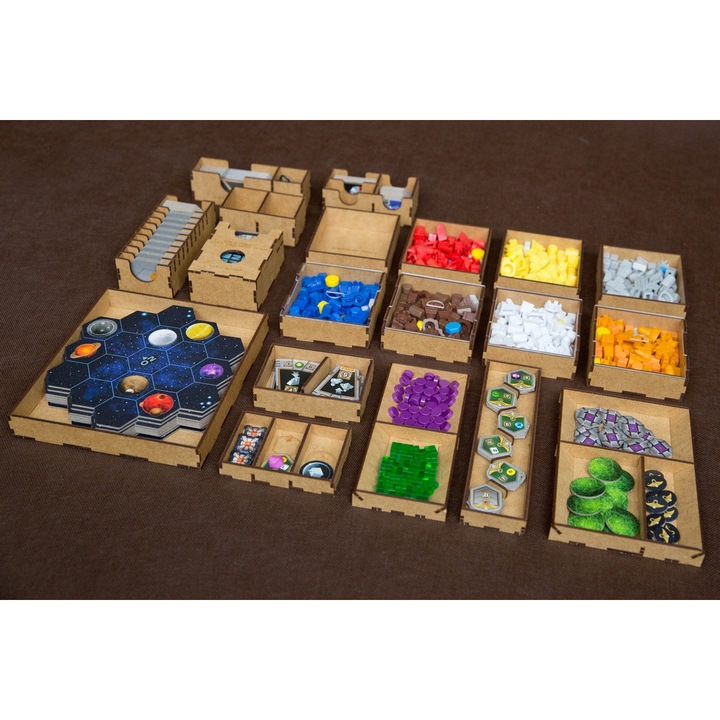 Insert pentru jocul de societate Projekt Gaja, reDrewno, set 2 inserte, HDF, 3 mm