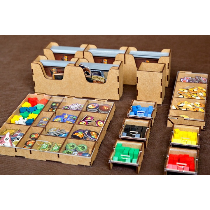 Insert pentru jocul Clank!: A Deck-Building Adventure, reDrewno, 3 compartimente, HDF, set