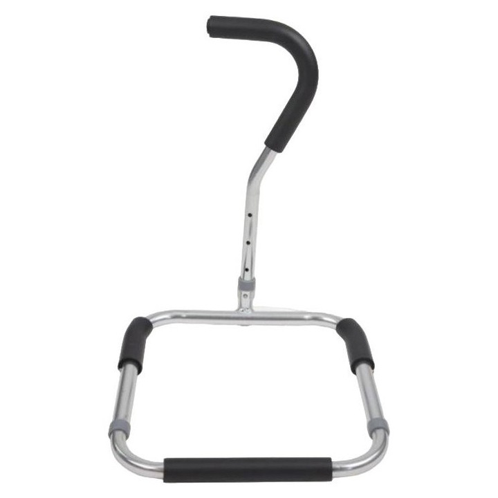 Bara de sustinere pentru pat cu maner curent, WALALLA, inaltime reglabila de la 40 cm la 55 cm, bara de sustinere, ajuta persoanele in varsta/insarcinate/cu deficiente de mobilitate sa se dea jos din pat, capacitate de greutate 136 kg, alb