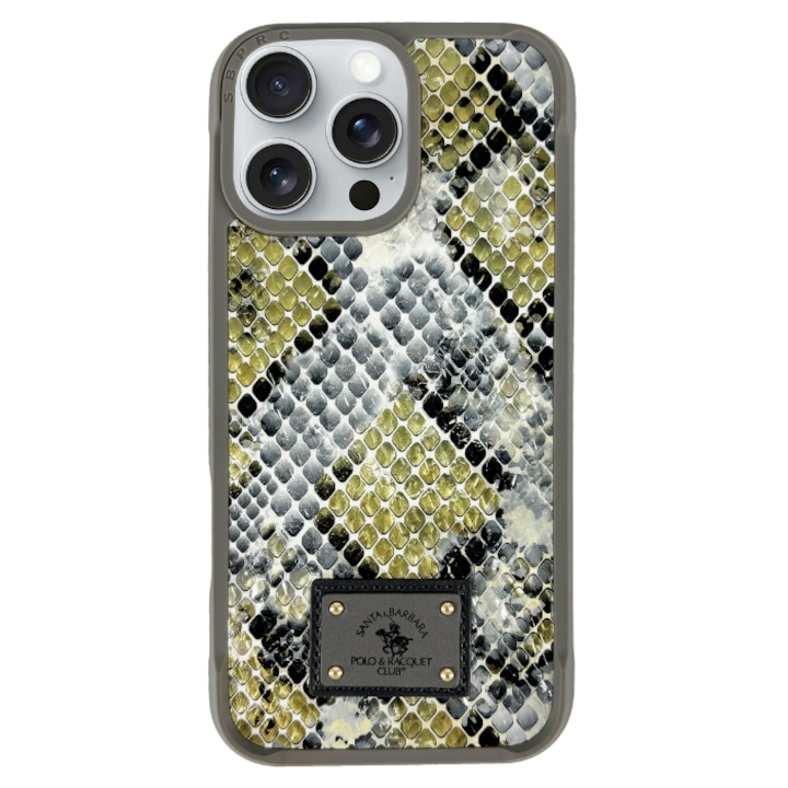 Prémium iPhone 16-tok Santa Barbara Polo & Racquet Clubhoz, titánszürke, ökológikus bőr, MagSafe-kompatibilis