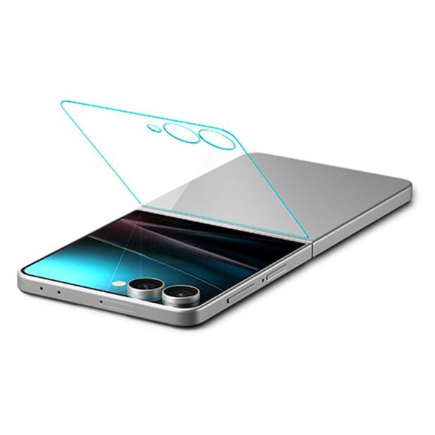 Folie sticla Spigen Glass tR EZ Fit HD, Suport Montare, compatibila cu Samsung Galaxy Z Flip 7, Transparent