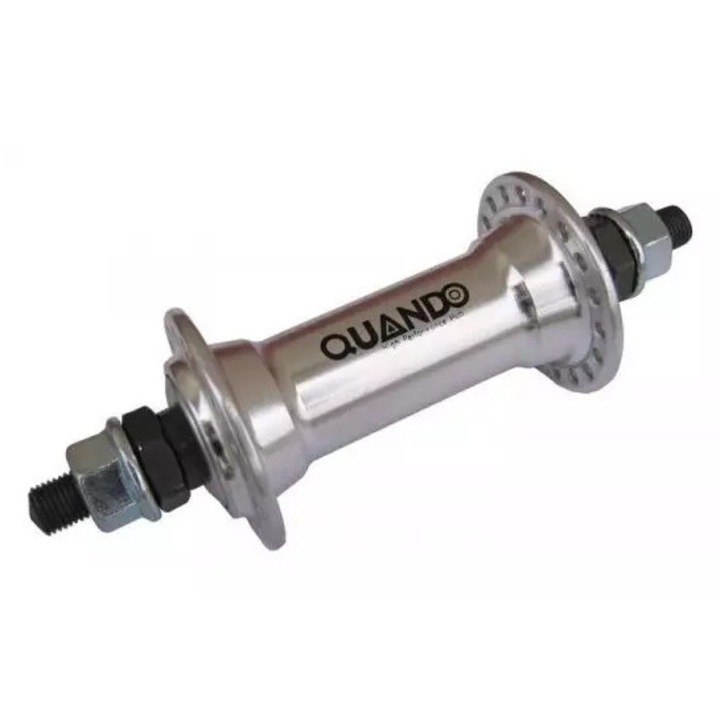 Задна главина Quando A51R, алуминий, 36H, ос 3/8x135x175mm, за резбовано зъбно колело, сребриста, OEM