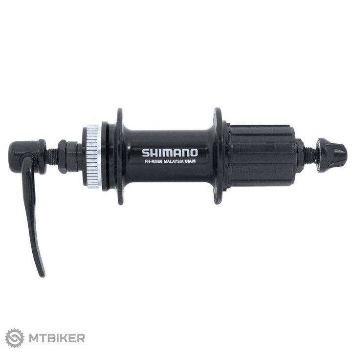 Задна главина Shimano FH-QC300H, 8/9/10/11 скорости 32H, OLD135, ос 146 мм, QR 166 мм черна, за ротор Center Lock, без защита, монтаж на диск, черна (AFHQC300HMBZA) на едро (RS)