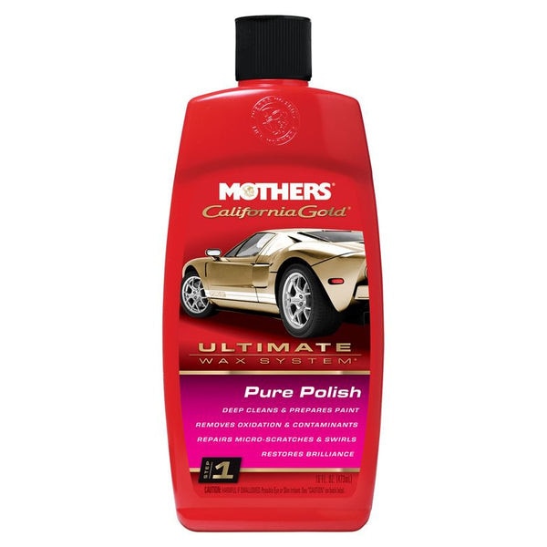Solutie Auto Mothers California Gold – Polish delicat pentru indepartarea oxidarii si pregatirea vopselei, 473ml