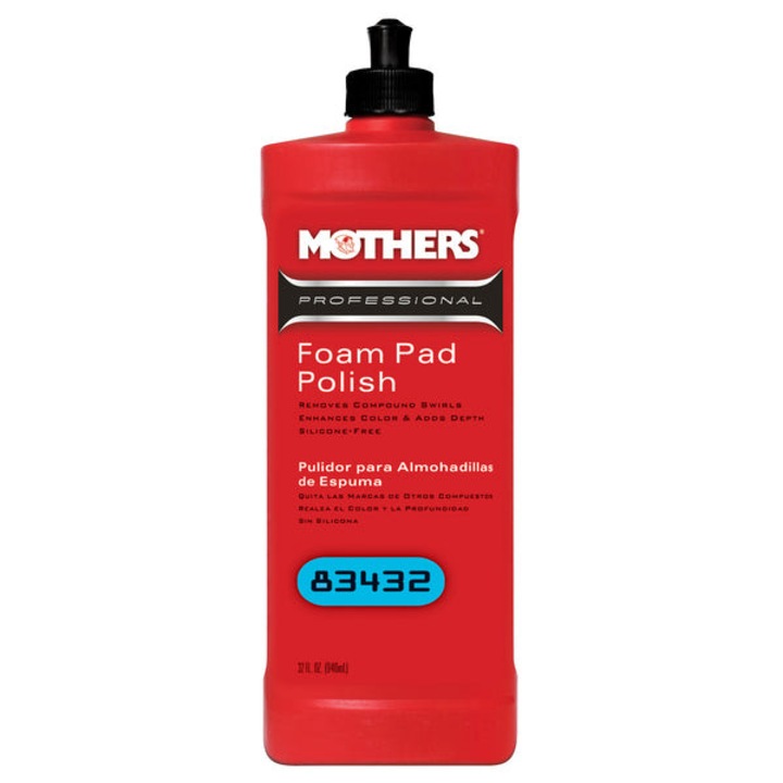 Solutie Auto Mothers - Solutie Polish profesional pentru lustruire cu pad din spuma, 946ml